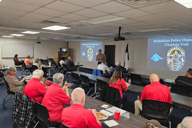 Midlothian Police Showcase Chaplain Program and Drone Technology to Citizens Academy Over Dinner by Villa Italiano