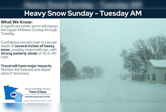 Minneapolis On Alert for Weekend Winter Storm with 6 to 10 Inches of Snow Forecast