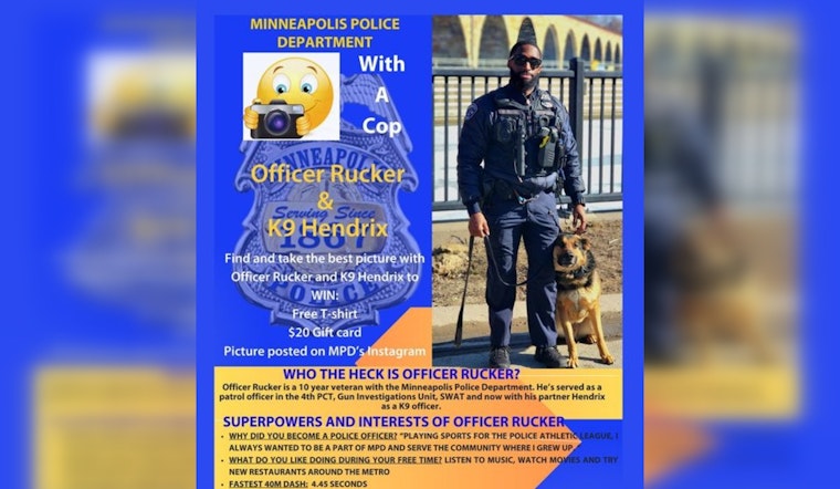Minneapolis Police Host Selfie Contest with Officer Rucker & K9