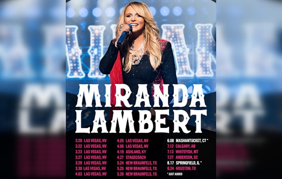 Miranda Lambert Set to Electrify the Illinois State Fair Stage in August