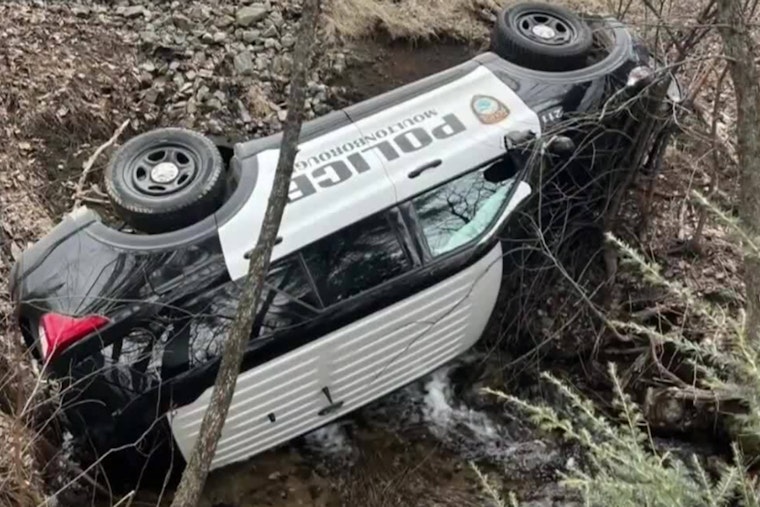 Moultonborough Officer Escapes Major Injury as Police Cruiser Rolls Over on Route 25