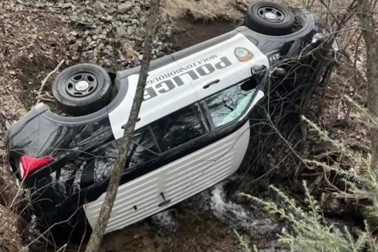 Moultonborough Officer Escapes Major Injury as Police Cruiser Rolls Over on Route 25