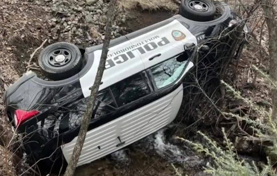 Moultonborough Officer Escapes Major Injury as Police Cruiser Rolls Over on Route 25