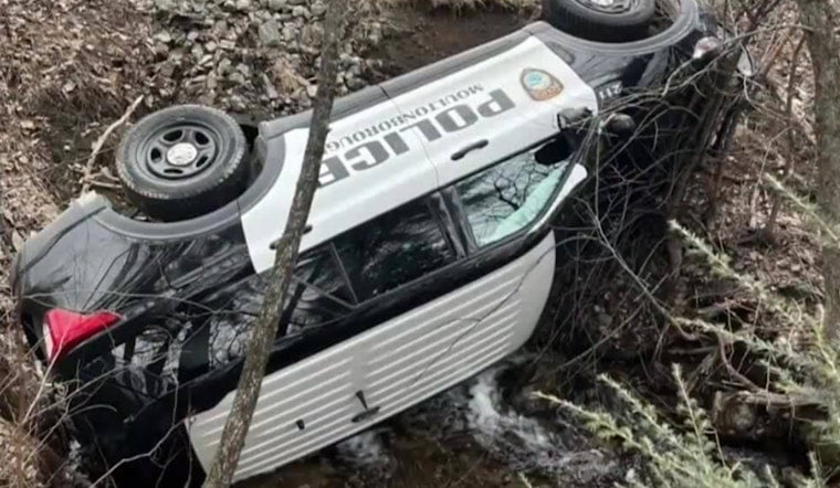 Moultonborough Officer Escapes Major Injury as Police Cruiser Rolls Over on Route 25