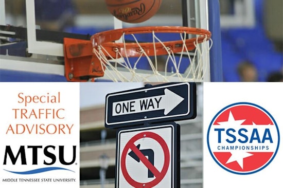 MTSU Preps for TSSAA Basketball Tournaments with Major Parking, Traffic Changes in Murfreesboro