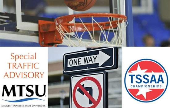 MTSU Preps for TSSAA Basketball Tournaments with Major Parking, Traffic Changes in Murfreesboro