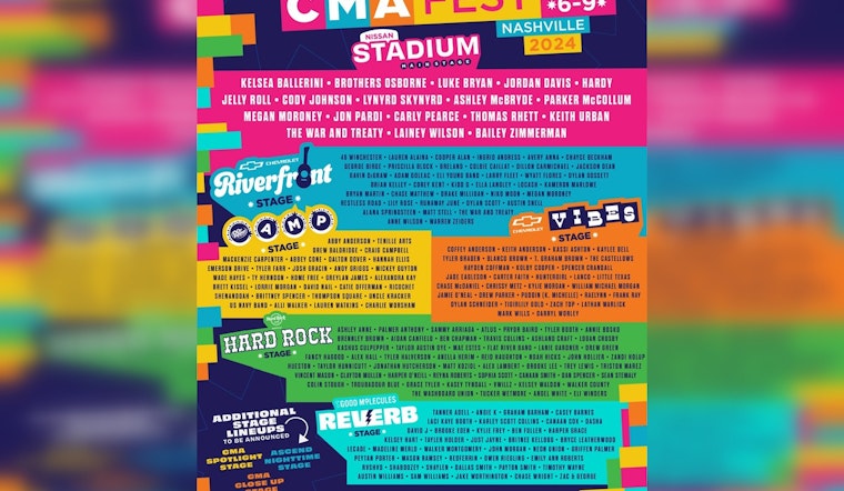 Nashville's Downtown to Twang with Stars like Kelsea Ballerini and Luke Bryan at 51st CMA Fest in June