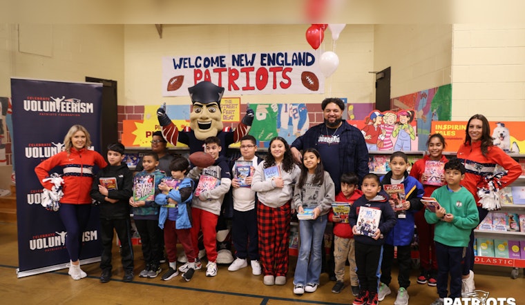 New England Patriots Champion Literacy with Book Donations in Worcester and Everett Schools