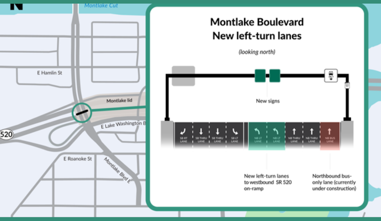 New Left Turn Lanes Open on Montlake Boulevard, Aiming to Alleviate Seattle Traffic Congestion