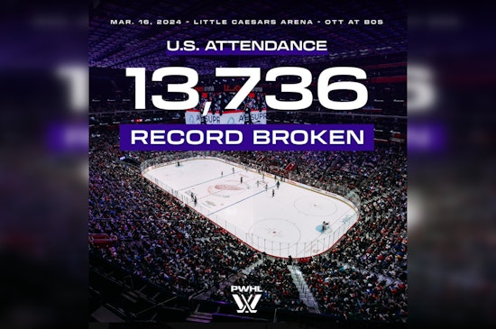 New U.S. Attendance Record for Professional Women's Hockey Set in Detroit at Thrilling PWHL Match