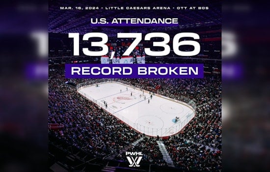 New U.S. Attendance Record for Professional Women's Hockey Set in Detroit at Thrilling PWHL Match