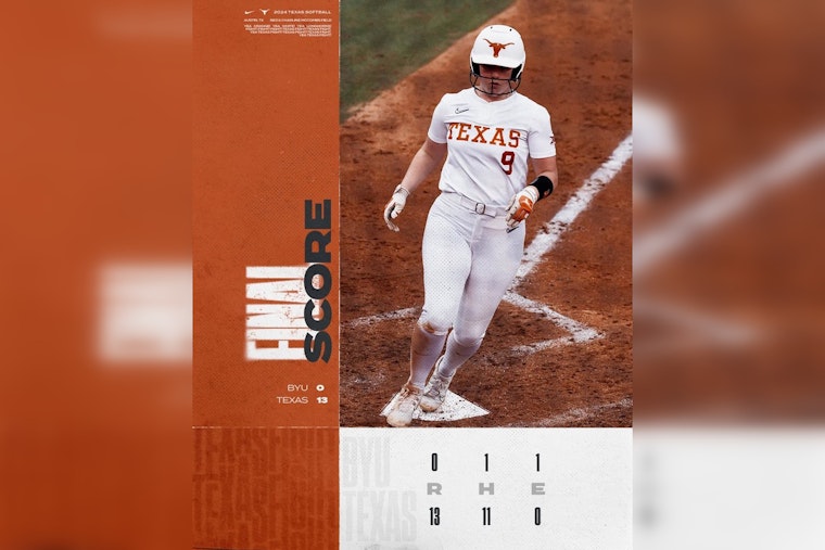 No. 3 Texas Longhorns Dominate with 13-0 Mercy Rule Win Over BYU in Big 12 Softball Series Opener