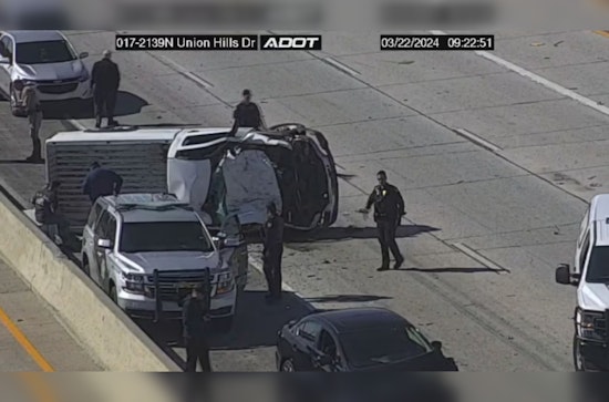 No Serious Injuries as DPS Trooper's Vehicle Rear-Ended on I-17 in North Phoenix, Causing Lane Closures