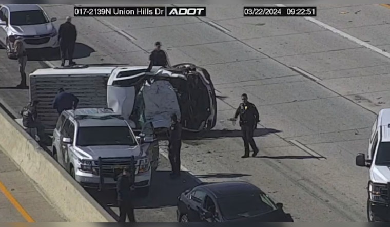 No Serious Injuries as DPS Trooper's Vehicle Rear-Ended on I-17 in North Phoenix, Causing Lane Closures