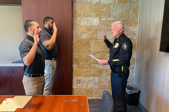 North Richland Hills Police Department Welcomes Officers Garcia and Grant to the Force