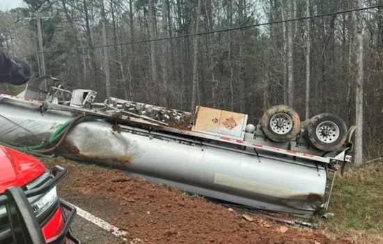 Overturned Tanker Truck Snarls Traffic on Highway 53 in Braselton, Causes Rush Hour Delays