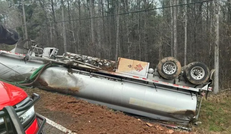Overturned Tanker Truck Snarls Traffic on Highway 53 in Braselton, Causes Rush Hour Delays