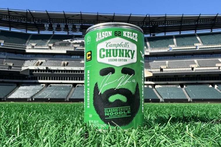 Philadelphia Legend Jason Kelce Immortalized in Limited-Edition “Chunky” Soup Cans by Campbell's