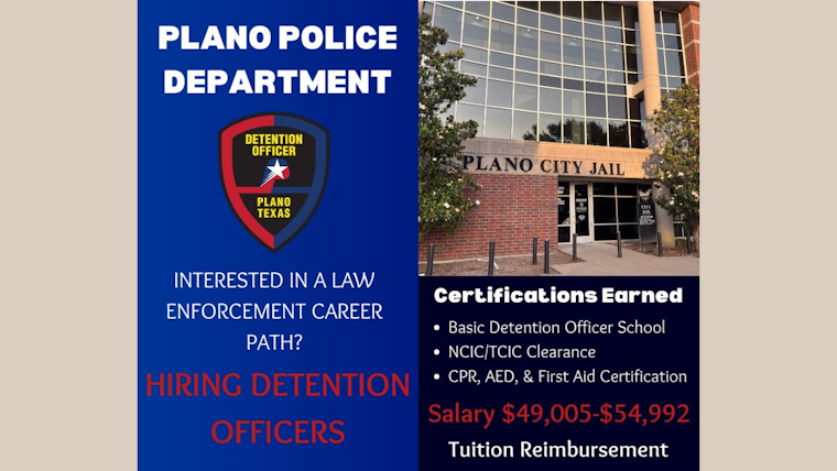 Plano Police Seeks New Detention Officers, Emphasizes Integrity in Hiring Process