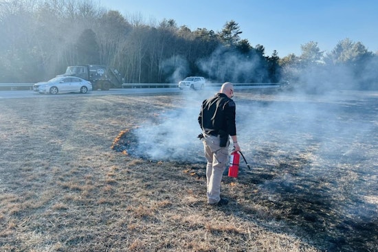 Plymouth Officer and Faithful K9 Douse Flames, Avert Disaster on Route 3