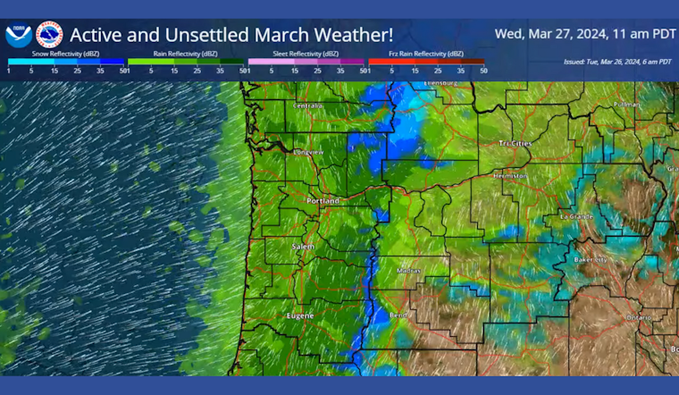 Portland Braces for Prolonged Downpour with Gusts and Possible Thunderstorms