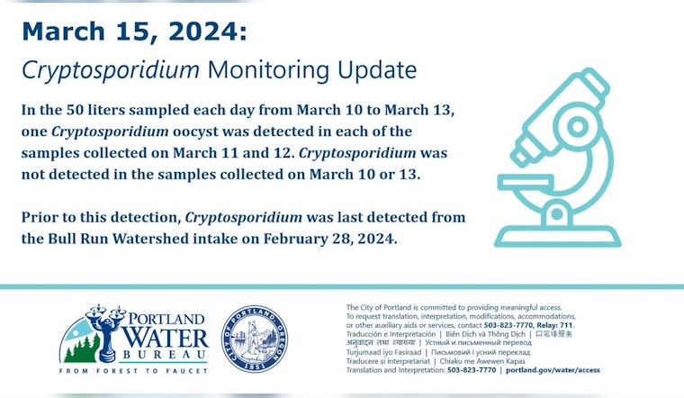 Portland's Water Supply Faces Cryptosporidium Threat, Immune-Compromised Residents Advised Caution