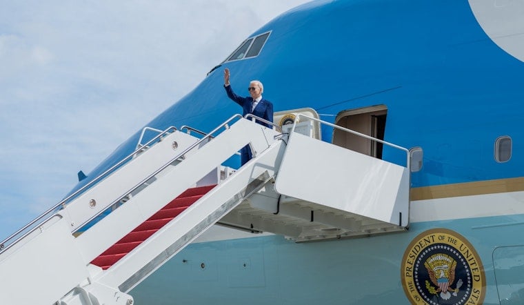 President Biden Lands in Phoenix Amidst Arizona's Preference Election, Courts Latino Voters with Economic and Community Initiatives