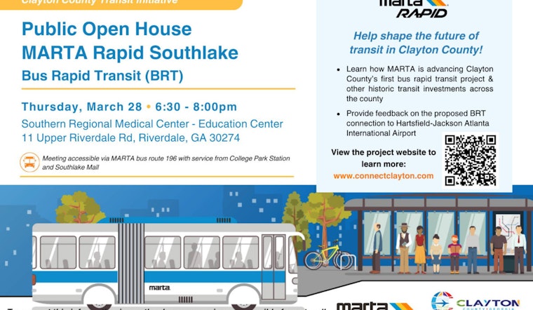 Public Invited to provide Input on MARTA Rapid Southlake Project at Clayton County Open House