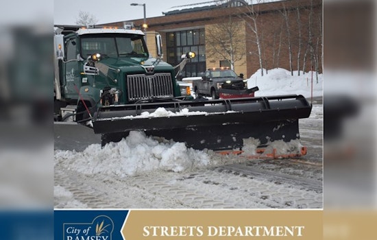 Ramsey City Announces Full Plow Operations as Snowstorm Subsides; Urges Compliance with Parking Ordinance