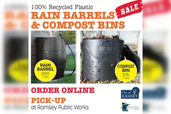 Ramsey Teams Up with Recycling Association for Sustainable Rain Barrel, Compost Bin Sale