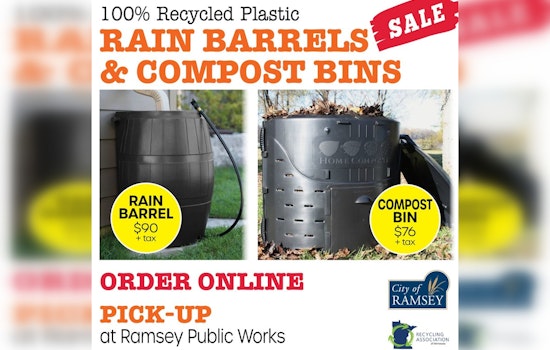 Ramsey Teams Up with Recycling Association for Sustainable Rain Barrel, Compost Bin Sale