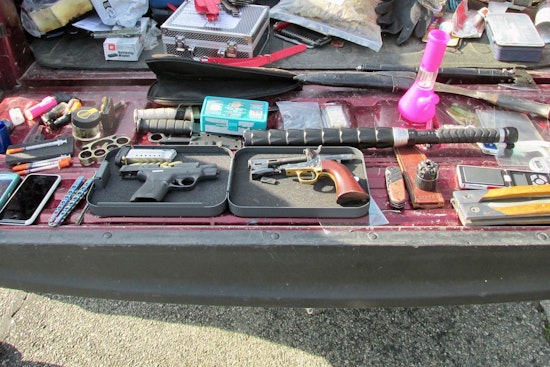 Routine Vehicle Check on Jail Grounds in San Bernardino Leads to Arrest of Three Suspects for Weapons and Drug Possession