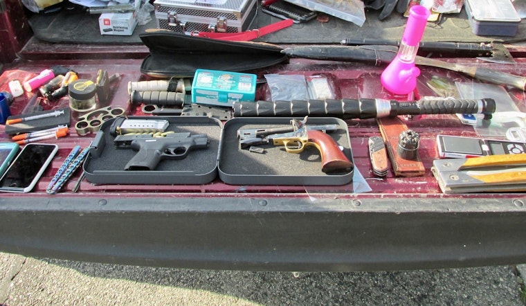 Routine Vehicle Check on Jail Grounds in San Bernardino Leads to Arrest of Three Suspects for Weapons and Drug Possession