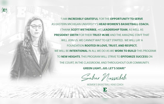 Sahar Nusseibeh Named New Women's Basketball Head Coach at Eastern Michigan University