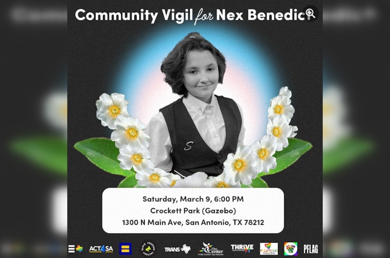 San Antonio's LGBTQIA+ Community Holds Vigil for Nex Benedict, Calls for Action Against Trans Violence