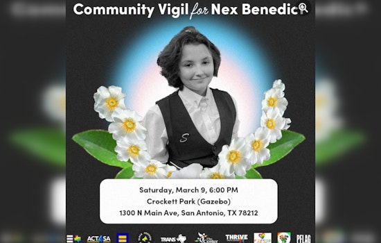 San Antonio's LGBTQIA+ Community Holds Vigil for Nex Benedict, Calls for Action Against Trans Violence