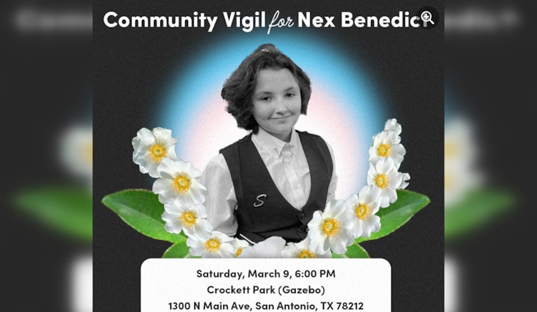 San Antonio's LGBTQIA+ Community Holds Vigil for Nex Benedict, Calls for Action Against Trans Violence