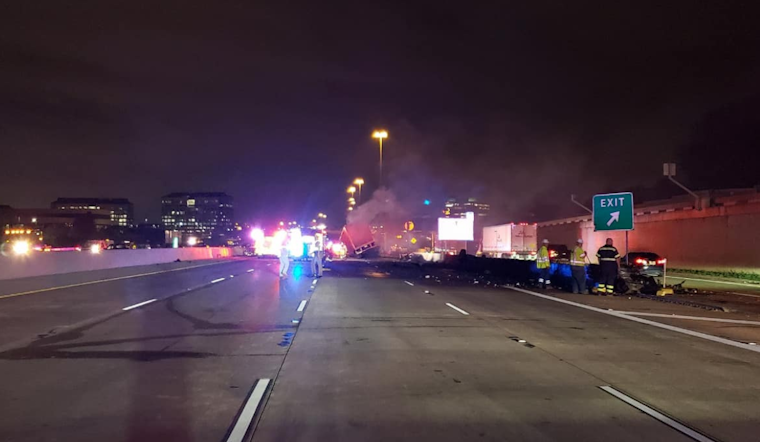 Southbound Lanes of PGBT Closed at MacArthur Due to Semi Crash, Officials Advise Detours in Irving