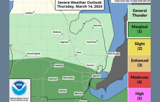 Southeast Michigan on Alert for Severe Weather with Winds Up to 60 MPH, Possible Isolated Tornado