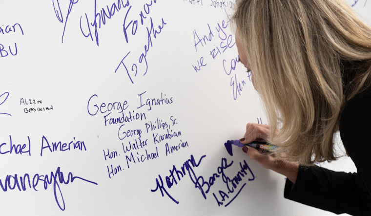Supervisor Kathryn Barger Signs Beam, Donates $1M to Armenian American Museum in Glendale