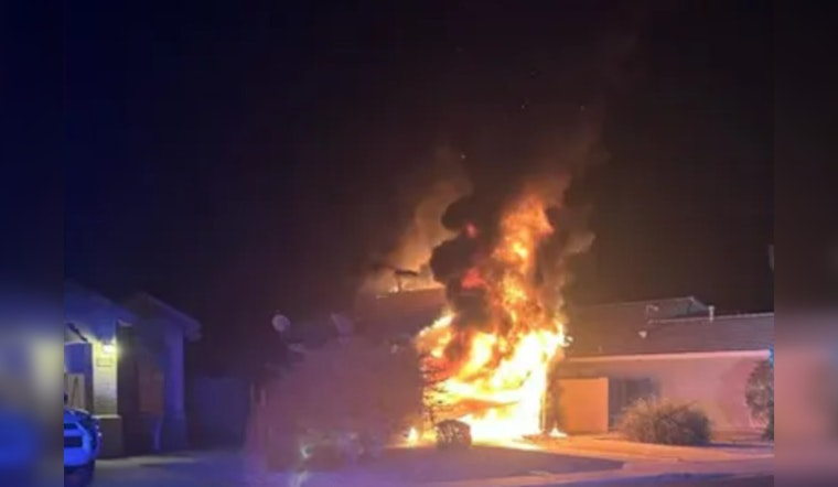 Surprise Home Engulfed in Flames, Firefighters Deploy Cutting-edge Tactic on Hybrid Vehicle Fire