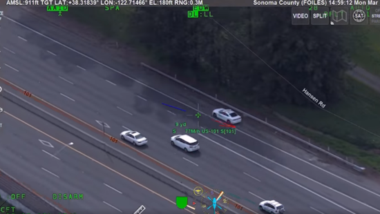 VIDEO: Suspects Detained After High-Speed Chase on Hwy 101 Following Thefts in Santa Rosa and Sunnyvale