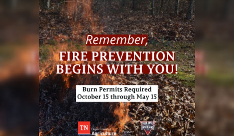 Tennessee Officials Mandate Burn Permits Through May 15 to Prevent Wildfires