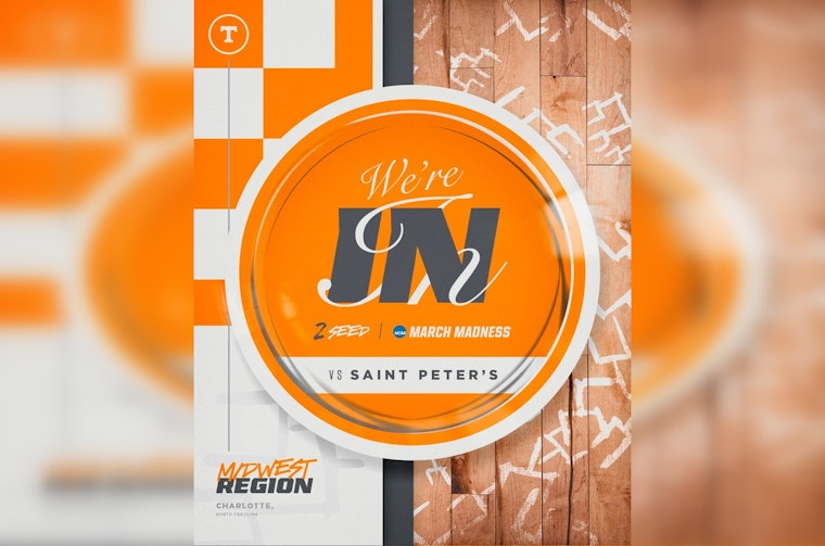 Tennessee Volunteers Clinch No. 2 Seed, Prepare for NCAA Opener Against Saint Peter's in Charlotte