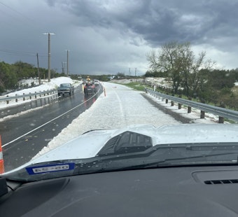 Unexpected Hail Blankets Austin's Hamilton Pool Road as Severe Thunderstorm Hits Area