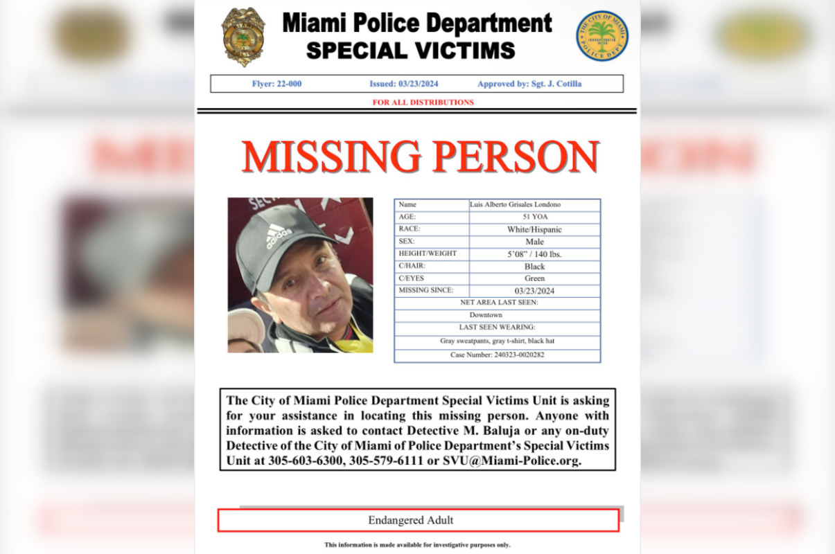 Urgent Search for Missing 51-Year-Old Man Underway in Downtown Miami