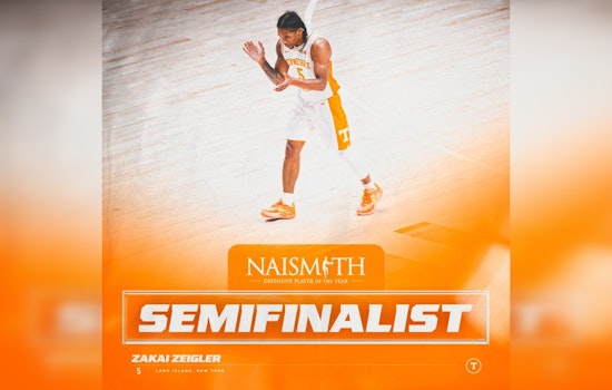 UT's Zakai Zeigler Among Naismith Defensive Player of the Year Semifinalists