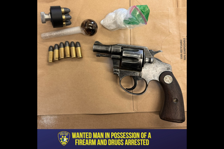 Vallejo Man with Felony Warrant Arrested after Traffic Stop Uncovers Gun and Methamphetamine