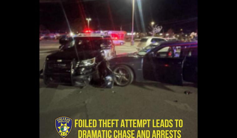 Vallejo PD Thwarts Theft, Dramatic Chase Ends in Crash and Arrest of Three Suspects