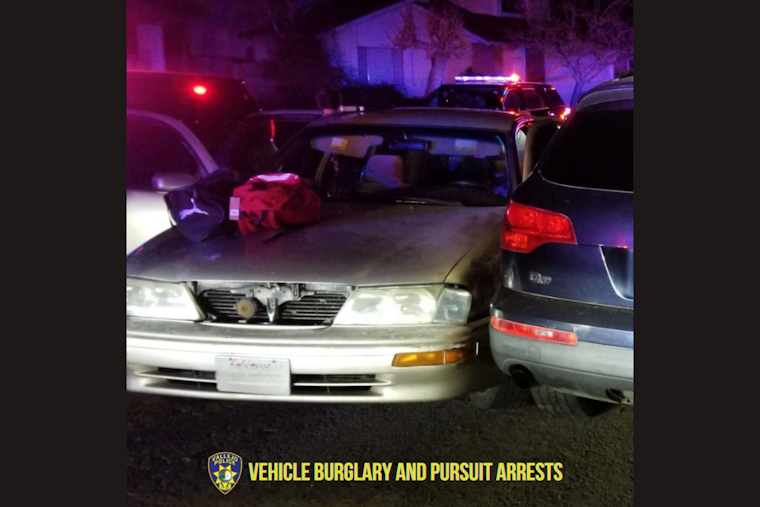 Vallejo Police Thwart Vehicle Burglary in Progress, Suspect Arrested After Chase and Crash